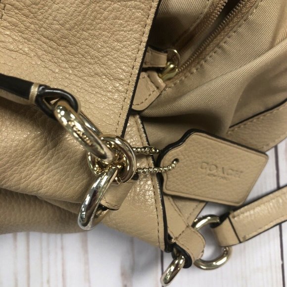 AUTHENTIC COACH LEXI SHOULDER BAG IN NUDE PEBBLED - Picture 9 of 15